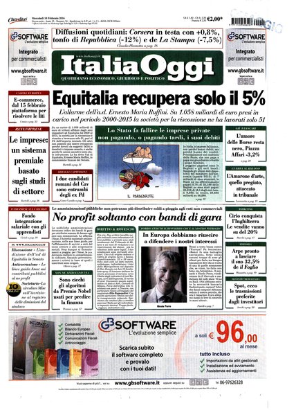 Italia oggi : quotidiano di economia finanza e politica